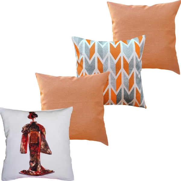 Kit 4 Capas Para Almofada Decorativa 45x45 Luxo