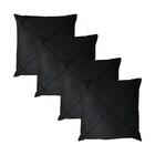 Kit 4 Capas Para Almofada Drapeada Em Veludo Quadrada 60x60 P