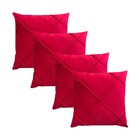 Kit 4 Capas Para Almofada Drapeada Em Veludo Quadrada 60x60 V