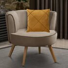 Kit 4 Capas Para Almofada Drapeada Em Veludo Quadrada Mostard