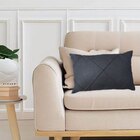 Kit 4 Capas Para Almofada Drapeada Em Veludo Retangular Cinza