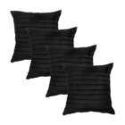 Kit 4 Capas Para Almofada Drapeada Line Em Veludo Quadrada 50