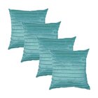 Kit 4 Capas Para Almofada Drapeada Line Em Veludo Quadrada 50