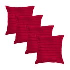 Kit 4 Capas Para Almofada Drapeada Line Em Veludo Quadrada Ve