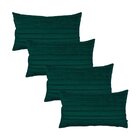 Kit 4 Capas Para Almofada Drapeada Line Em Veludo Retangular