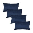 Kit 4 Capas Para Almofada Drapeada Line Em Veludo Retangular