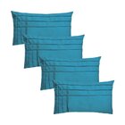 Kit 4 Capas Para Almofada Drapeada Line T Retangular Em Velud