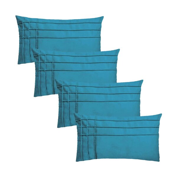 Kit 4 Capas Para Almofada Drapeada Line T Retangular Em Velud