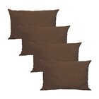 Kit 4 Capas Para Almofada Em Veludo Liso Retangular 60x40 Mar