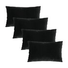 Kit 4 Capas Para Almofada Em Veludo Liso Retangular 60x40 Pre