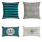 Kit 4 Capas Para Almofada Marinho Belchior Azul/verde