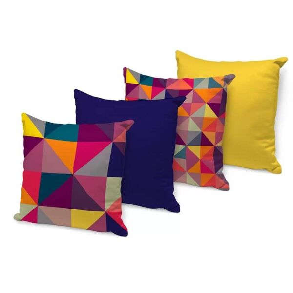 Kit 4 Capas Para Almofadas Wevans Amarelo Un