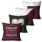 Kit 4 Capas Para Almofadas Wevans Vermelho Un