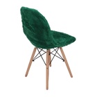 Kit 4 Capas Para Cadeira Eiffel Eames Wood Pelucia Verde