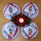 Kit 4 Capas Para Sousplat Doçuras De Natal 35cmx35cm