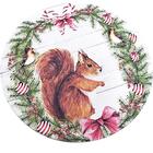 Kit 4 Capas Para Sousplat Esquilo Natalino 35cmx35cm