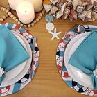 Kit 4 Capas Para Sousplat Replica Naútico 35cmx35cm