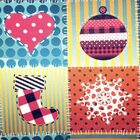 Kit 4 Capas Para Sousplat Retalho Natalino 35cmx35cm