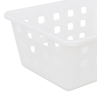 Kit 4 Cestos Organizadores Plástico Branco Square 1,3L 10x14x19cm Dasplast