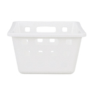 Kit 4 Cestos Organizadores Plástico Branco Square 1,3L 10x14x19cm Dasplast
