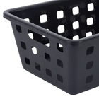 Kit 4 Cestos Organizadores Plástico Preto Square 1,3L 10x14x19cm Dasplast