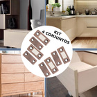 Kit 4 Chapinhas Magnética Bronze Imã Manter Porta Armário Gav