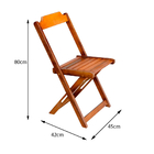 Kit 4 Conjuntos De Mesa Dobravel Com 2 Cadeiras De Madeira 70