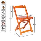 Kit 4 Conjuntos Dobráves 120x70 Com 6 Cadeiras Mel - Móveis B