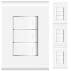 Kit 4 Conjuntos Interruptor Triplo Simples Tramontina Linha L