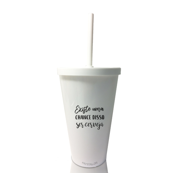 Kit 4 Copos Com Tampa E Canudo Rosa Personalizado