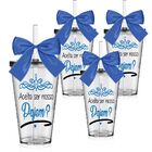 Kit 4 Copos Lembrancinha Com Laço Personalizado Para Pajem