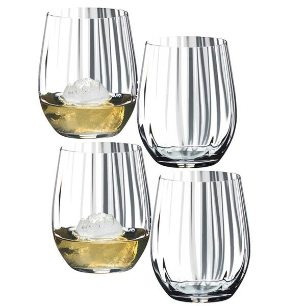 Kit 4 Copos Tumbler Optical Whisky 337ml Riedel Restaurant