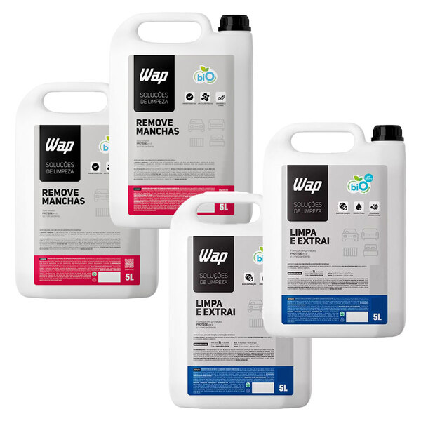 Kit 4 Detergente Concentrado Extratora Limpa Manchas Tira Odo