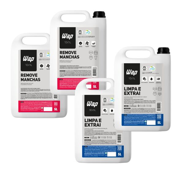 Kit 4 Detergente Concentrado Extratora Limpa Manchas Tira Odo