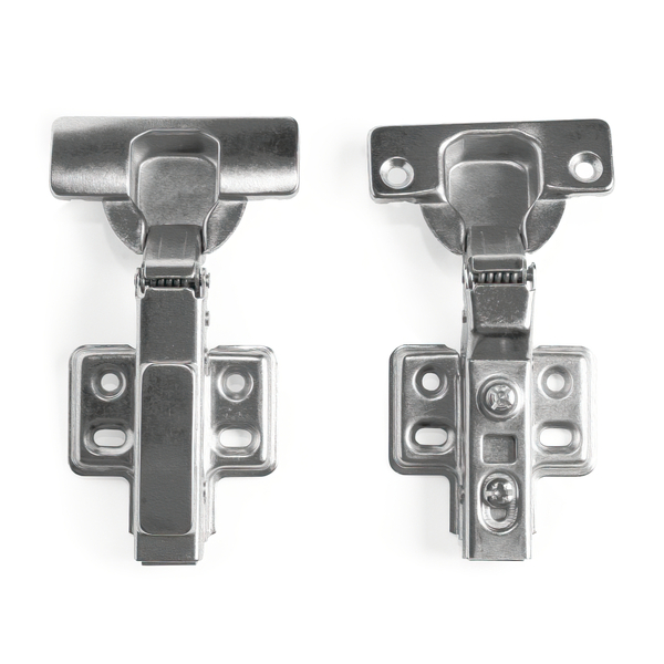 Kit 4 Dobradiças Inox Curva Com Amortecedor 35mm