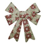 Kit 4 Enfeite Árvore Natal Laço Decorado Com Flores 46 Cm