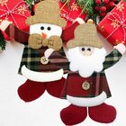 Kit 4 Enfeite Pendente Natalino Boneco Neve Papai Noel 15cm