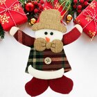 Kit 4 Enfeite Pendente Natalino Boneco Neve Papai Noel 15cm