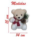 Kit 4 Enfeite Pendente Ursinho Natalino Com Cachecol 15cm