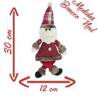 Kit 4 Enfeites Papai Noel Natal Em Tecido 30cm