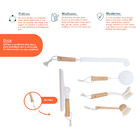 Kit 4 Escova De Limpeza E Rodo De Pia Off-white - Oikos Off W