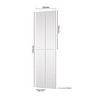 Kit 4 Espelho 66,4cmx16,6cm Happy Henn Prata