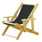 Kit 4 Espreguiçadeiras 2 Adulto E 2 Infantil-preto