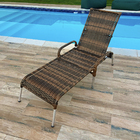 Kit 4 Espreguiçadeiras Madrid Com 2 Mesas P/ Piscina Argila