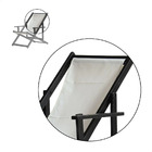 Kit 4 Espreguiçadeiras Preguiçosa Dobrável Envernizada Black