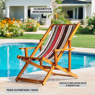 Kit 4 Espreguiçadeiras Preguiçosa Dobrável Envernizada Mel Em