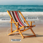 Kit 4 Espreguiçadeiras Preguiçosa Dobrável Envernizada Mel Em