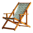 Kit 4 Espreguiçadeiras Preguiçosa Dobrável Envernizada Mel Em