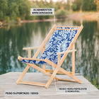 Kit 4 Espreguiçadeiras Preguiçosa Dobrável Madeira Maciça Nat