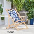 Kit 4 Espreguiçadeiras Preguiçosa Dobrável Madeira Maciça Nat